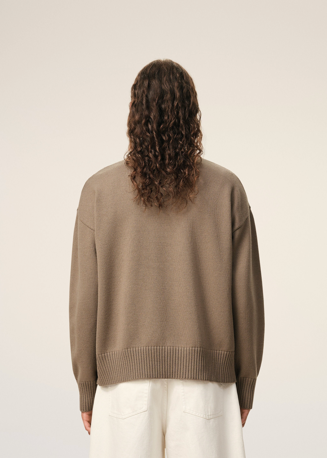 PULL BEIGE COL ROND AMl
