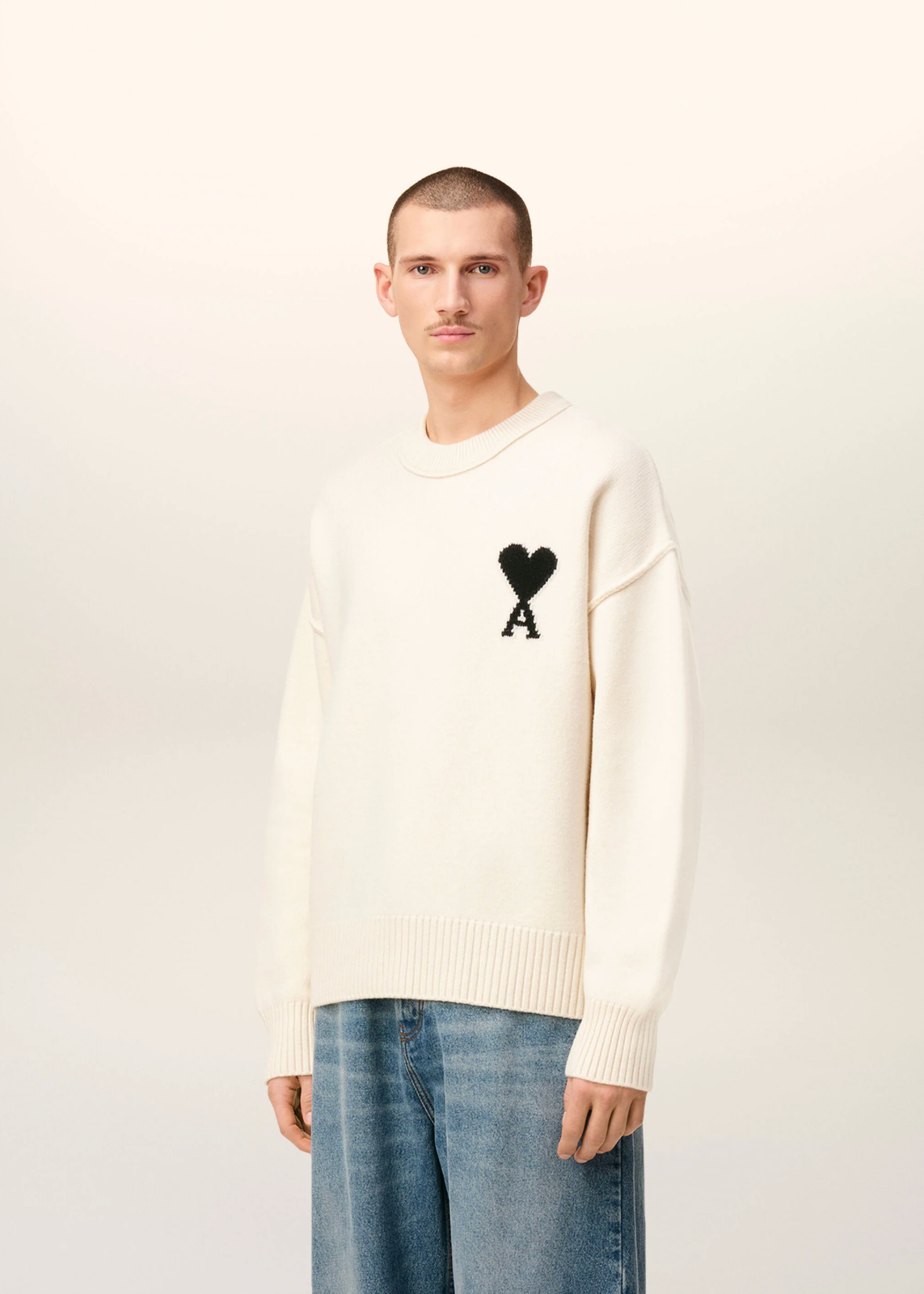 PULL BLANC COL ROND AMI