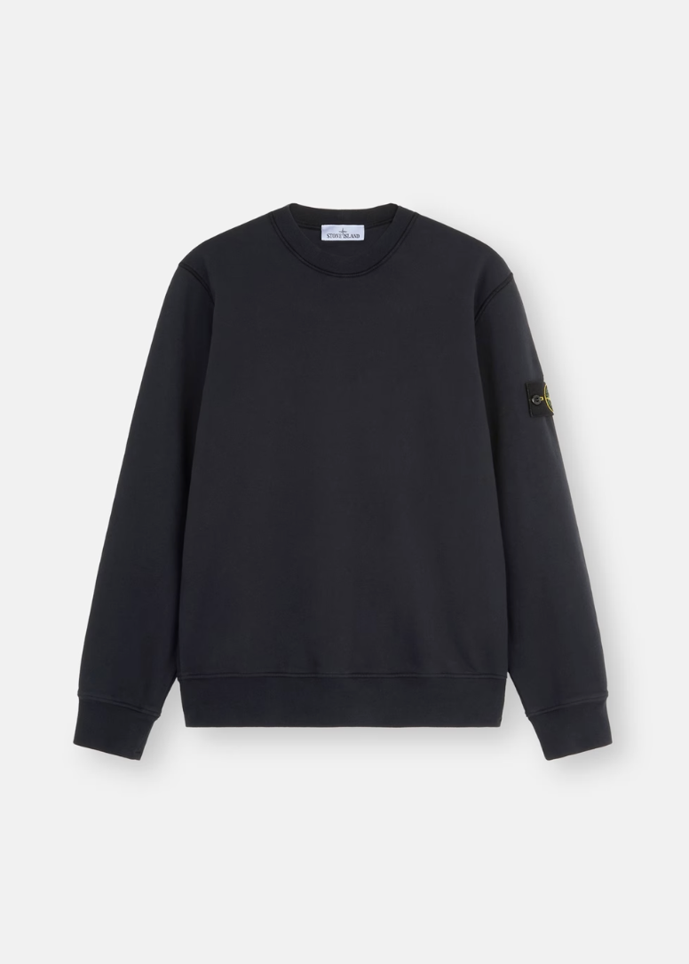 PULL BLEU MARINE EN COTON DÉLAVÉ