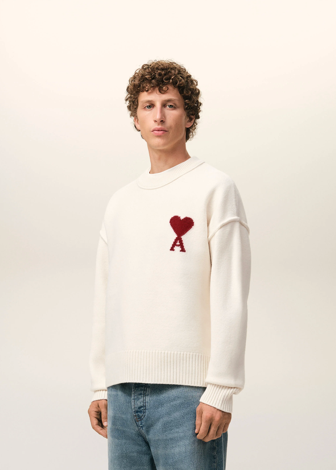 PULL BLANC COL ROND AMI