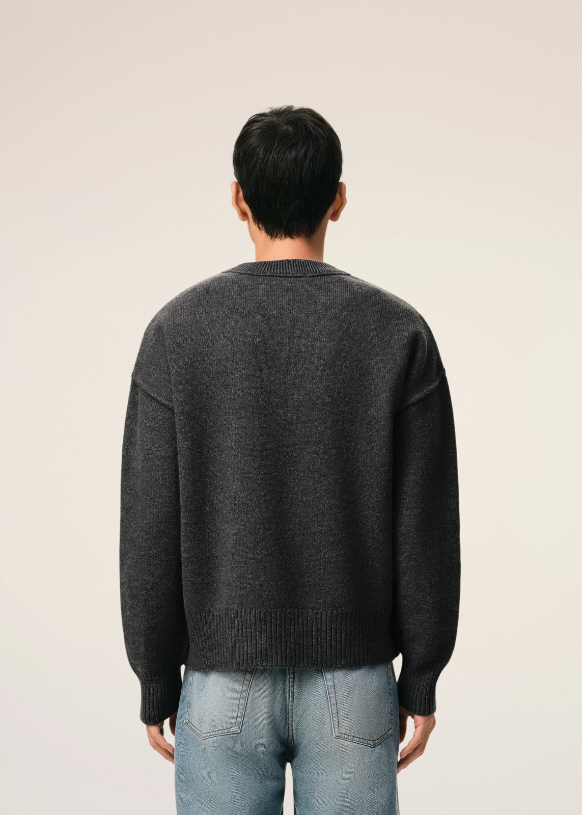 PULL GRIS COL ROND AMl