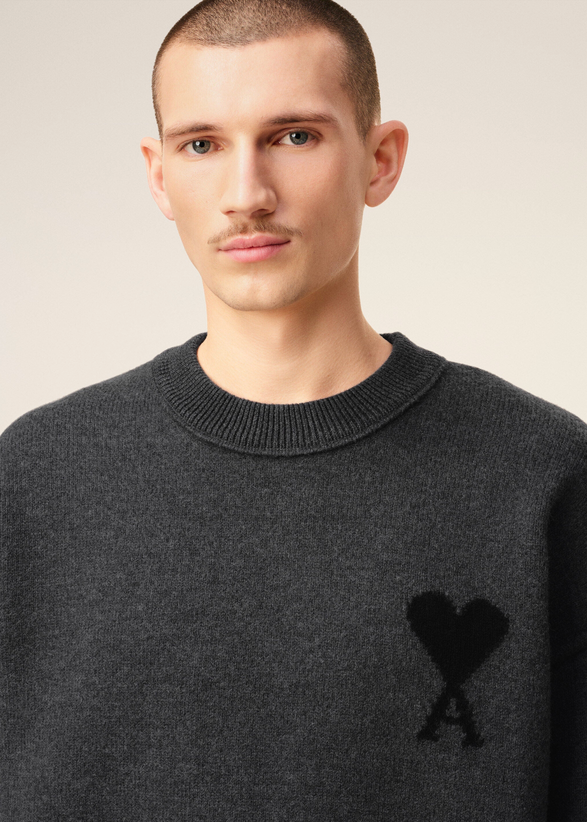PULL GRIS COL ROND AMI