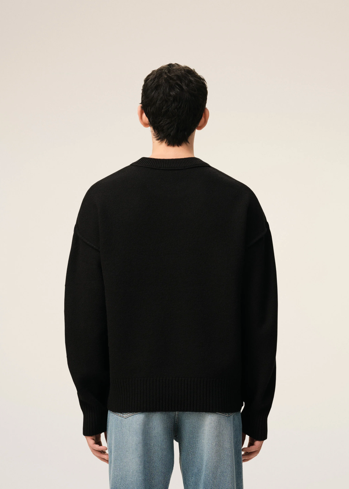 PULL NOIR COL ROND AMl