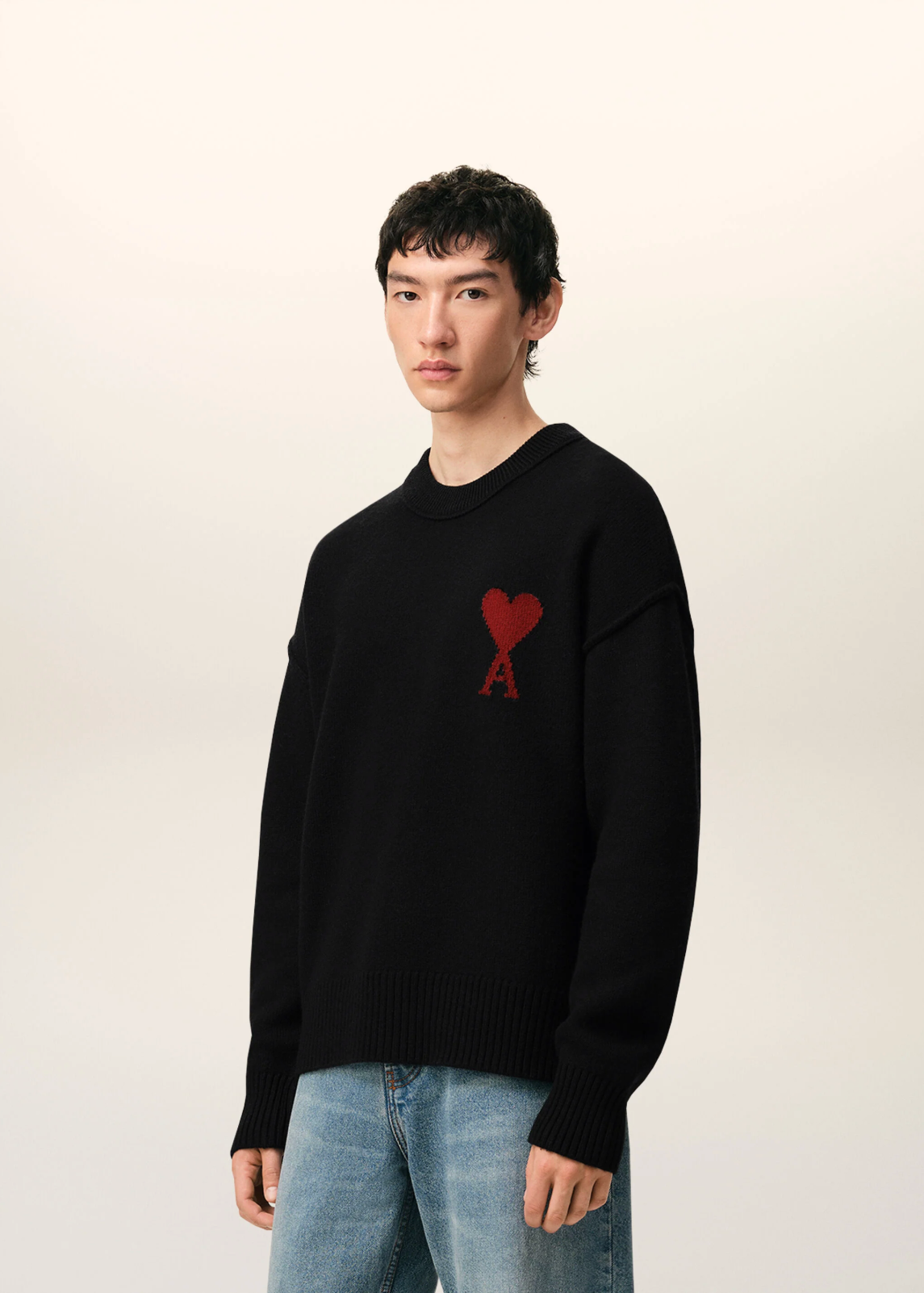 PULL NOIR COL ROND Ami