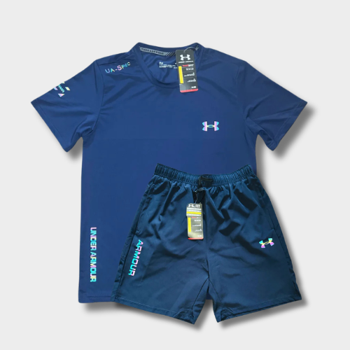 Short and t-shirt set Under Fluo Blue