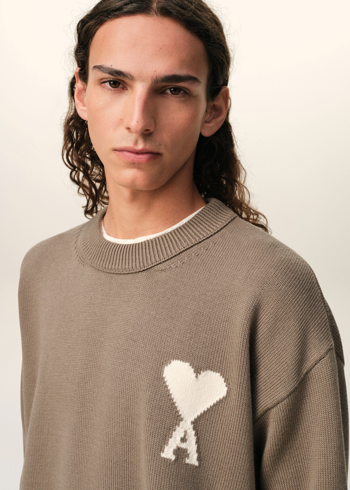 PULL BEIGE COL ROND AML