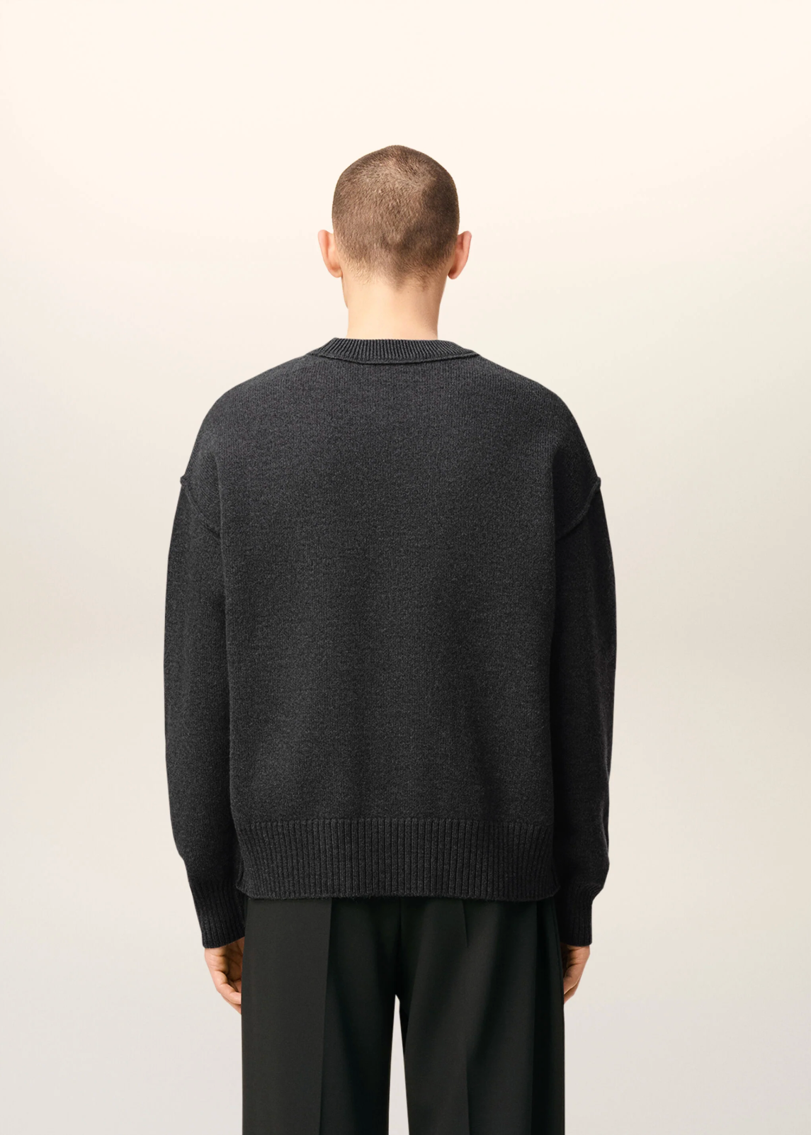 PULL GRIS COL ROND AMI