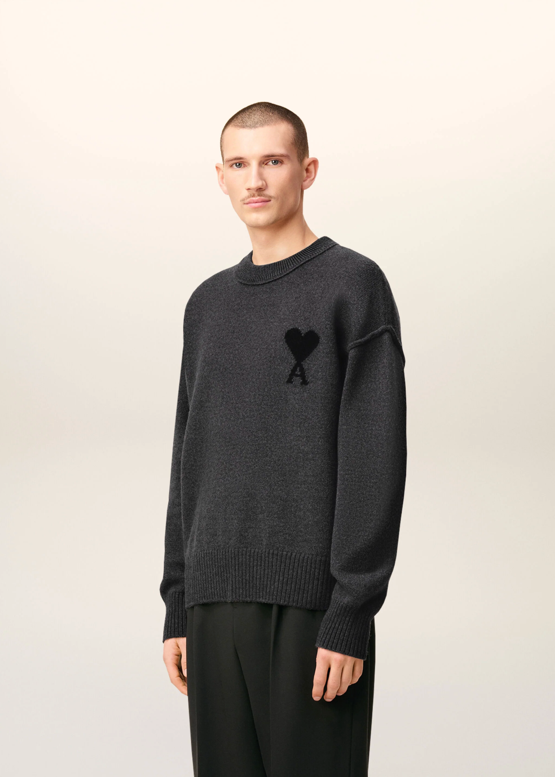 PULL GRIS COL ROND AMI