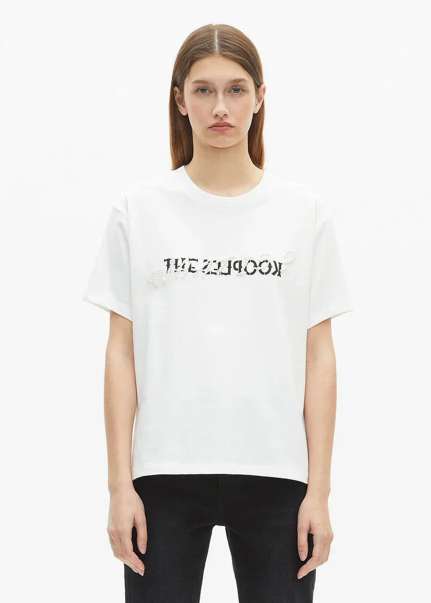 T-shirt Qu'est-ce que Blanc